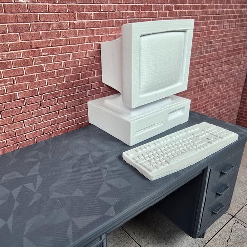Retro desktop computer set - desktop,